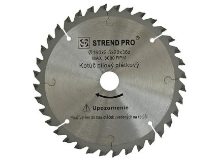 Kotúč Strend Pro SuperSaw NWC 160x2,5x20 36T, na drevo, pílový, SK plátky
