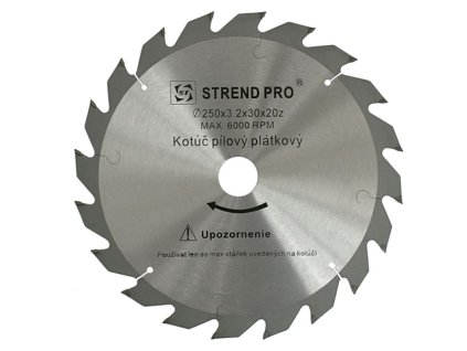 Kotúč Strend Pro SuperSaw NW 250x3,2x30 20T, na drevo, pílový, SK plátky