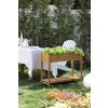 Záhon Strend Pro Garden, 89x33x76 cm, so spodnou policou, drevo, vyvýšený, s nohami