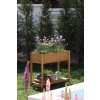 Záhon Strend Pro Garden, 89x33x76 cm, so spodnou policou, drevo, vyvýšený, s nohami