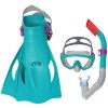 Okuliare Bestway® 25020 Sparkl Water, mix farieb, sada, šnorchlovacia, okuliare na potápanie s plutvami