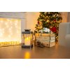Lampáš MagicHome Vianoce Retro, s LED sviečkou teplá biela, čierny, 3xAAA, plast, časovač, 10x18,5 cm, pohyblivý plameň