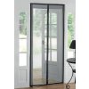 Sieť Strend Pro, 218x96 cm, proti hmyzu a komárom,  na balkónové dvere, 9x magnet, čierna