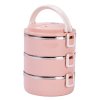 Obedár MagicHome LB933, 3 dielny, 3x 1500 ml, ružový, 20x15x6,2 cm