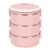 Obedár MagicHome LB933, 3 dielny, 3x 1500 ml, ružový, 20x15x6,2 cm