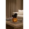 Dekorácia MagicHome Nature, Tekvica LED, mačka, keramika, 22 cm