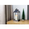 Lampáš MagicHome Vianoce, LED teplá biela, 3xAAA, plast, hnedo-medený, 14x14x33 cm, pohyblivý plameň