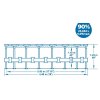 Bazén Bestway® Steel Pro MAX, 56462, kartušová filtrácia, rebrík, plachta, 549x122 cm