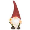 Dekorácia MagicHome, Trpaslík, červený, keramika, 22,5x19,5x51,50 cm