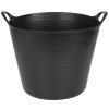 Vedro Strend Pro Flexi, čierne, stavebné, s ušami, 39x35,5 cm, 27 lit.