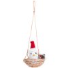 Dekorácia MagicHome Vianoce, Vtáčik v hniezde, závesný, 11,5x10x11 cm