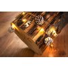 Reťaz MagicHome Vianoce Pine, 20x LED teplá biela, so zasneženými šiškami, 2xAA, jednoduché svietenie, osvetlenie, L-1,9 m