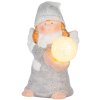 Postavička MagicHome Vianoce, Anjel so snehovou guľou, LED, terakota, 13,5x13x20 cm