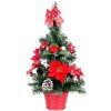 Stromček MagicHome Vianoce, ozdobený, červený, 41 cm