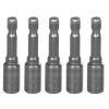 Hlavica s magnetom Strend Pro MS84, 6 mm, 1/4", magnetický držiak bitov, bal. 5 ks