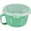 Dóza Curver® 900 ml, s uškom, otvárateľné veko, s rúčkou, mix farieb mint/sivá/broskyňová, hrnček 170x100 mm