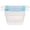 Dóza MagicHome Lunchbox set YH373, sada 3 ks, 600 ml, 135x135x75 mm, štvorcová, Clip
