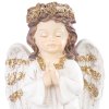 Dekorácia MagicHome, Anjel modliaci, LED, polyresin, na hrob, 11,5x7,5x15,5 cm