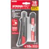 Nôž Strend Pro Premium FD781, BlackMatt, SoftTouch, 18 mm, odlamovací, + 10 ks čepelí, set