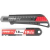 Nôž Strend Pro Premium FD781, BlackMatt, SoftTouch, 18 mm, odlamovací, + 10 ks čepelí, set