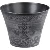 Kvetináč Strend Pro Flower, 24,5x19,3 cm, strieborný, metalický efekt