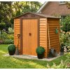 Domček Strend Pro, záhradný, plech, hnedý, 193x152x203 cm