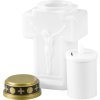 Sviečka MagicHome, kríž, LED, na hrob, biela, 2xAA, 15x9 cm, (súčasť balenia 2xAA)