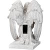 Dekorácia MagicHome, Anjel s krížom, LED, polyresin, na hrob, solar, 23,5x19,5x30,5 cm