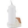 Dekorácia MagicHome, Kríž so sviečkou, LED, polyresin, na hrob, 2xAA, 11,5x11,5x18 cm