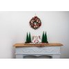 Veniec MagicHome Vianoce, závesný, prírodný, s čečinou a muchotrávkami, 30 cm