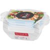 Dóza MagicHome Lunchbox set YH375, obdĺžniková, sada 3 ks, 400 ml, 162x111x51 mm