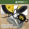 Fúrik Strend Pro Premium Fortis BLACK ES, koleso PN nafukovacie, Zn, 85 lit, max. 250kg (demont)