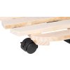 Podstavec Strend Pro, 30x7 cm, pod kvetináč, na kolieskach, posuvný, stojan, max. 50 kg, drevo, okrúhly