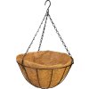 Vešiak Strend Pro, držiak na kvetináč, oceľ/kokos, visiaci, s retiazkou a háčikom, 30 cm