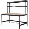 Stôl Racks PWB60, pracovný, do dielne, s policou, 183x183x90 cm, max 350 kg