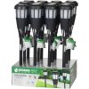 Lampa Strend Pro Garden, fakľa, solárna, čierna, 6x LED, 7,5x51 cm, Sellbox 12 ks