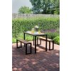 Set GARDIVA záhradný, stôl 118x58x75,5 cm, 2x lavička 108x25x45 cm