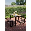 Set GARDIVA záhradný, stôl 118x58x75,5 cm, 2x lavička 108x25x45 cm