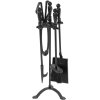 Sada kutáč Homefire FT24B, ku krbu, 4 dielna, čierna, 60 cm, krbové náradie
