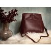 Taska pres rameno Leia burgundy vegan