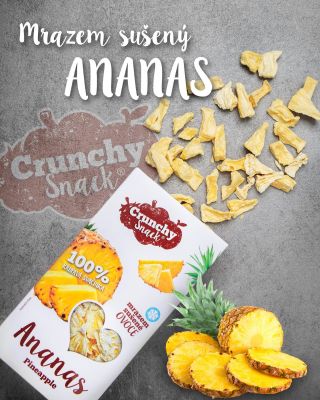 Už jste ochutnali mrazem sušený Ananas? Skvělá chuť ananasu bez přidaného cukru. #ananas #ovoce #tropickeovoce #snidane...