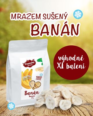 Doplň energii kdykoli a kdekoli ⚡ Naše mrazem sušené banány 🍌 — lehké, křupavé a plné chuti! 100 g = síla přírody za 159...