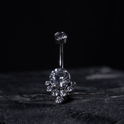 Titanový piercing do pupíku Crystalis