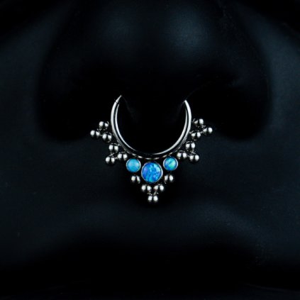 Zdobený titanový kroužek piercing Pluto