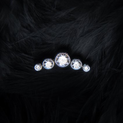 Titanová koncovka Crystal konturový čirý