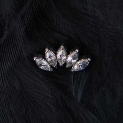 Titanová koncovka Nova čirý helix piercing