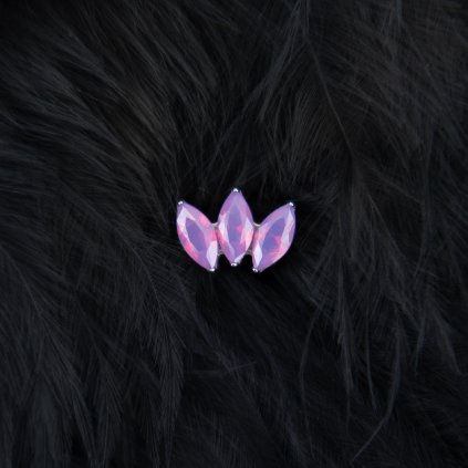 Titanová koncovka Trinia – konturový, růžovofialový design