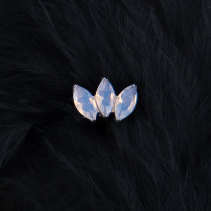 Titanová koncovka Luna – konturový, měsíční kameny