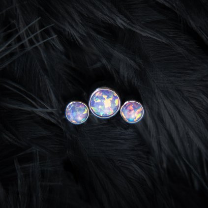 Titanová koncovka Viola – konturový, fialový opál