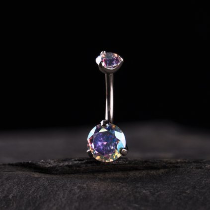 Titanový piercing do pupíku Boston s vnitřním závitem